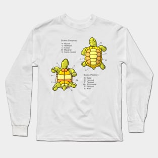 Scutes of the Tortoise Shell Diagram Long Sleeve T-Shirt